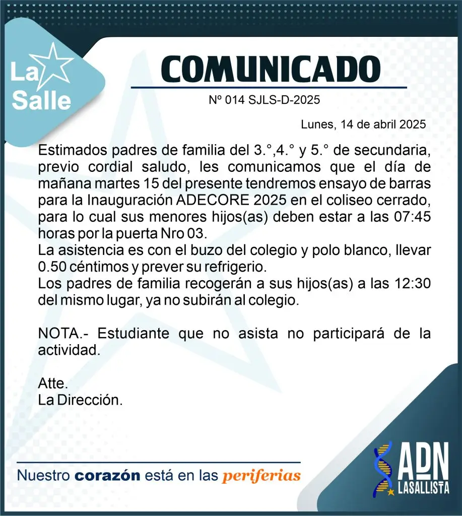 14 COMUNICADO