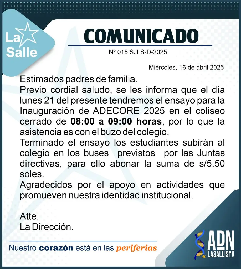 15 COMUNICADO