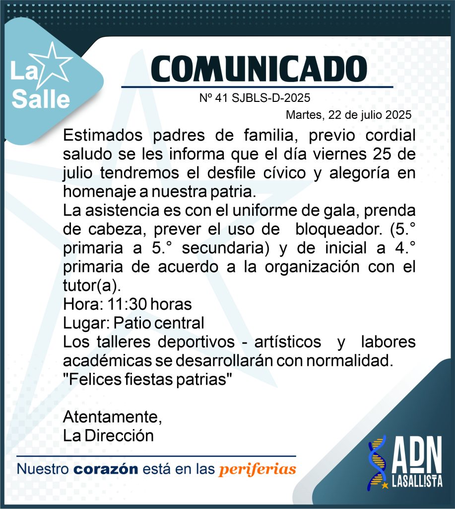 41 COMUNICADO
